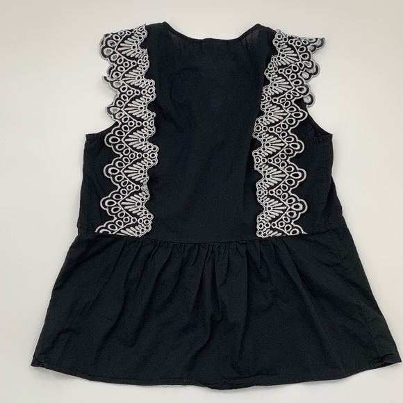 Black and White Embroidered Blouse - Picture 2 of 2